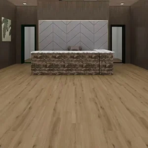 Alpine 7mm SPC vinyl plank flooring installed in a modern reception area