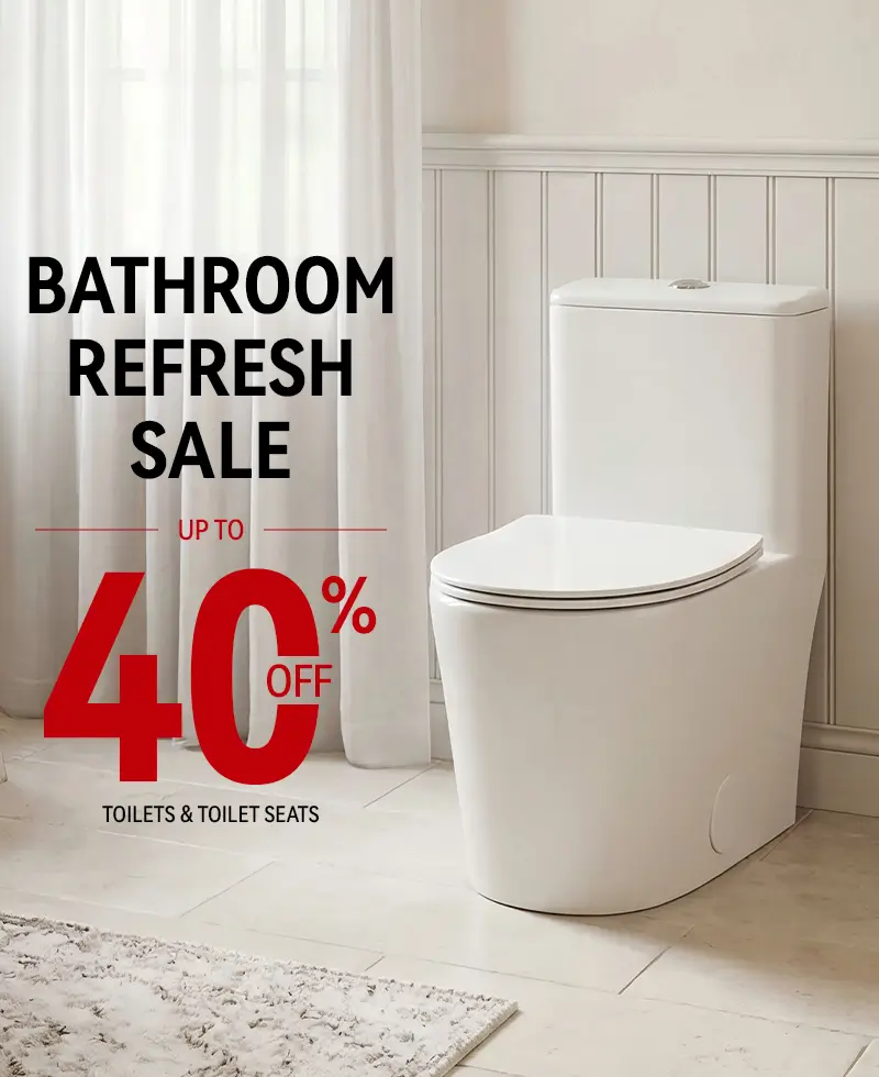 Bathroom Refresh Sale with up to 40 percent off toilets and toilet seats