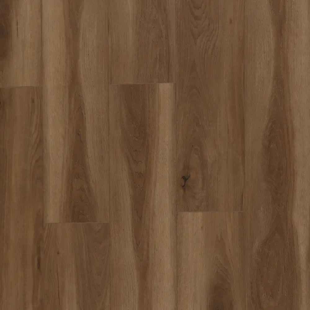 Warm walnut brown 8mm SPC flooring plank pattern