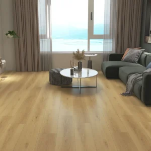 Denton 6.5mm SPC vinyl plank flooring installed in a modern living room