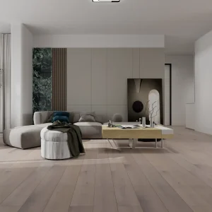 14mm European oak engineered wood flooring in a contemporary living room