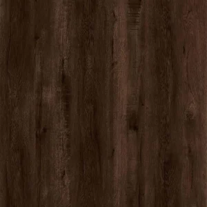 Lyon waterproof SPC vinyl plank flooring in dark brown wood look