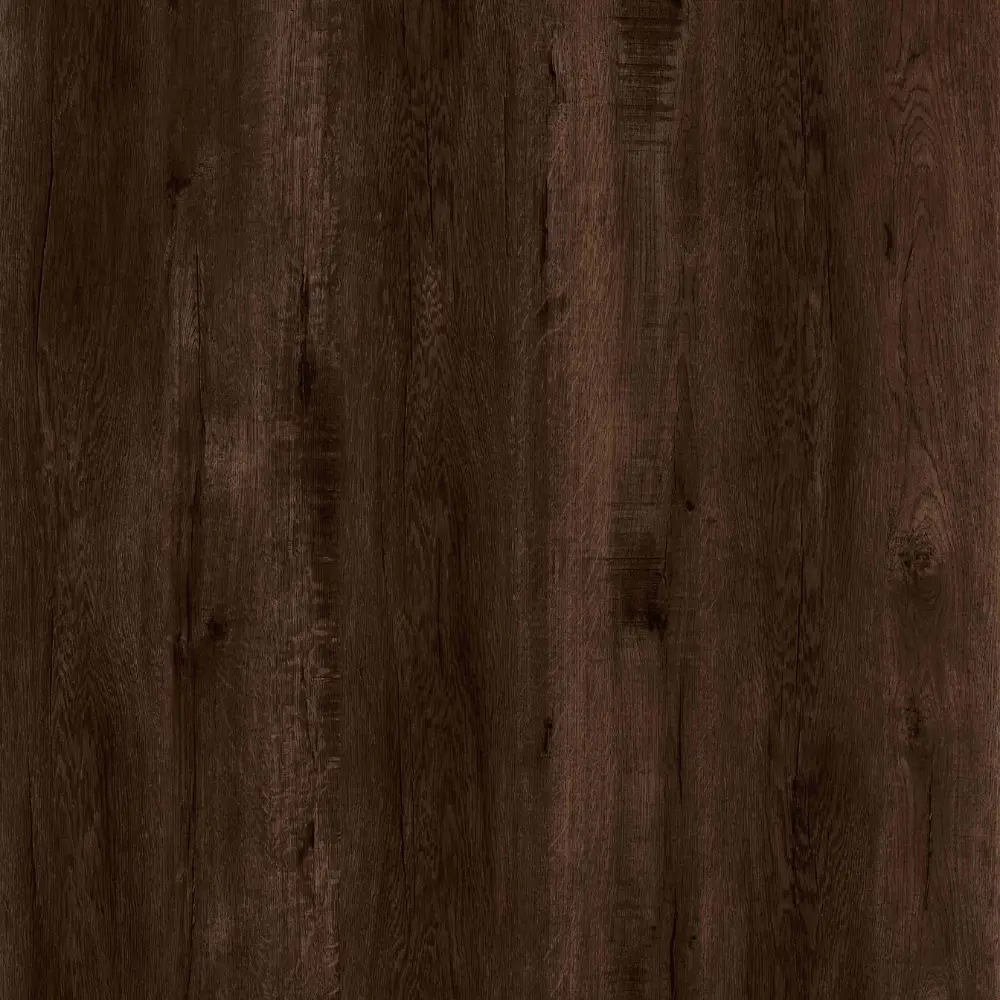Lyon waterproof SPC vinyl plank flooring in dark brown wood look