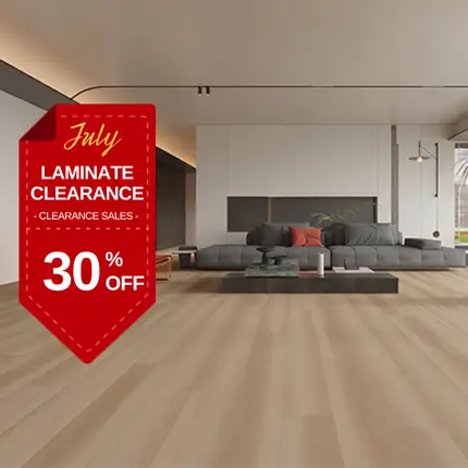 July laminate flooring clearance sale with 30% off selected styles