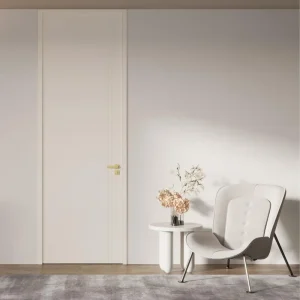 MFP510 white modern interior door with minimalist recessed panel design
