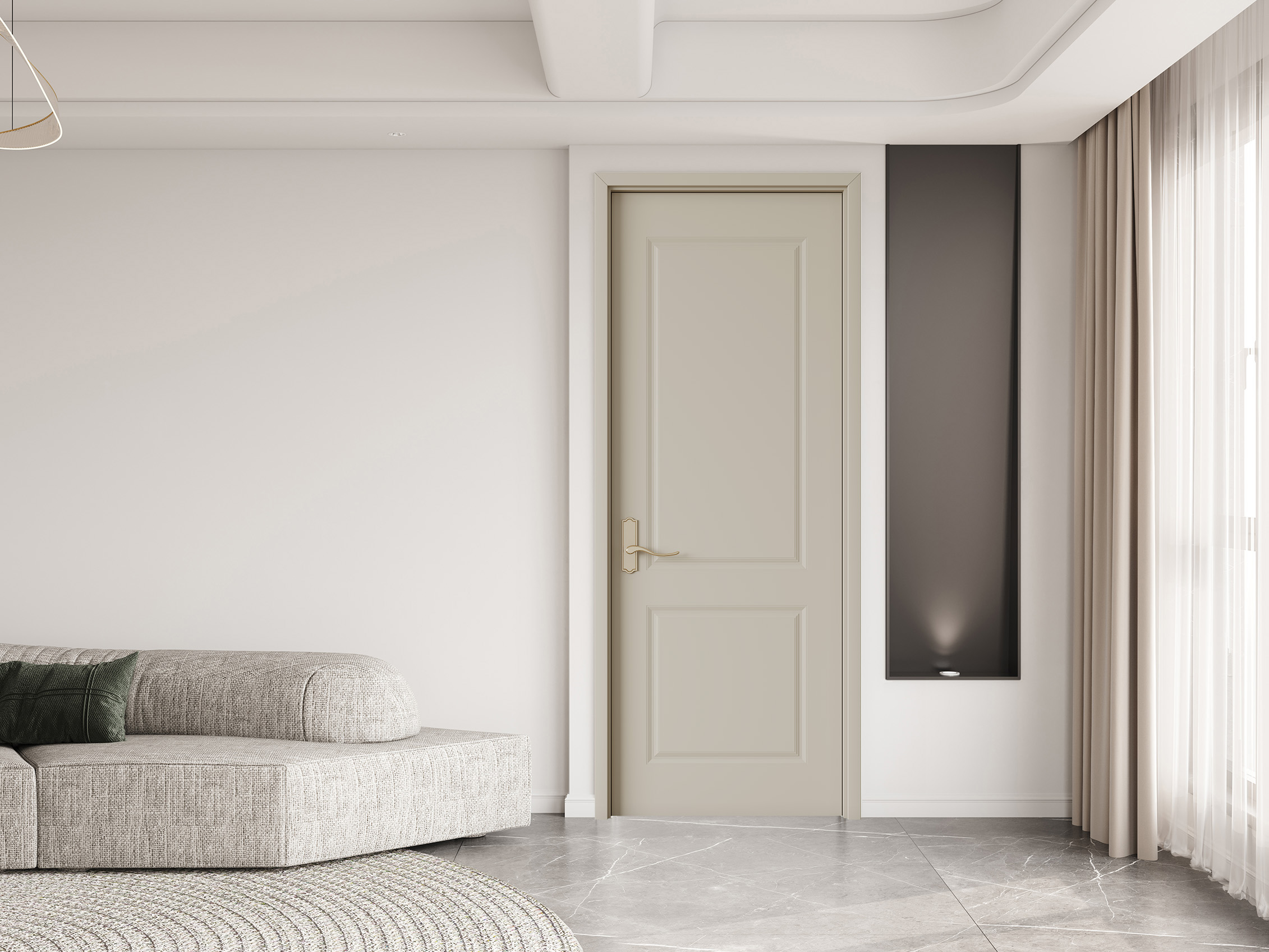 Imagination - Cream white Pre-finished Thermafoil Interior Door