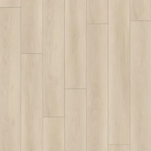 Light ivory wood-look 8mm SPC flooring plank pattern