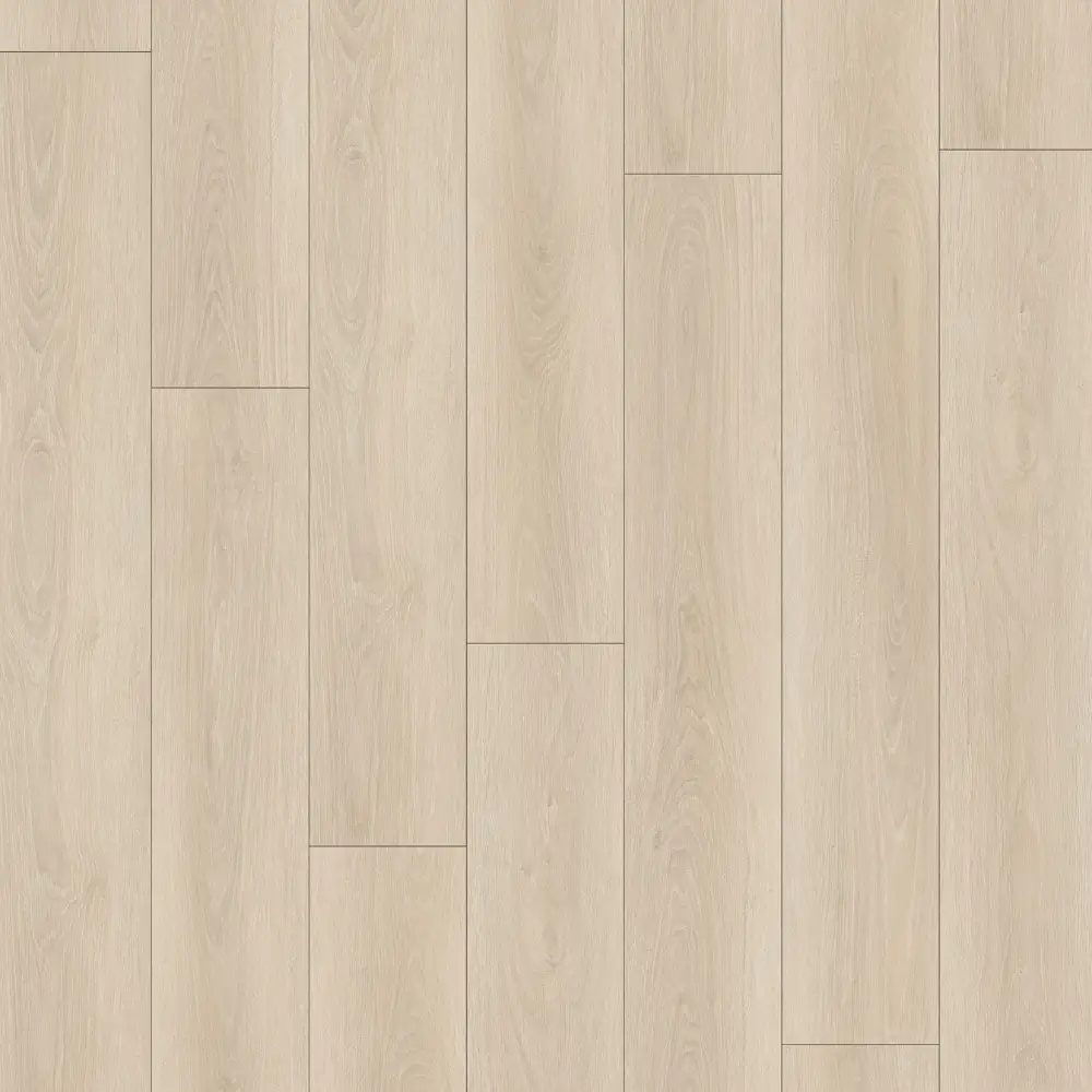 Light ivory wood-look 8mm SPC flooring plank pattern