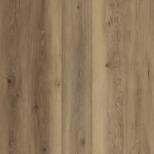 Willow Ridge hybrid resilient flooring with light beige oak wood grain and subtle natural knots