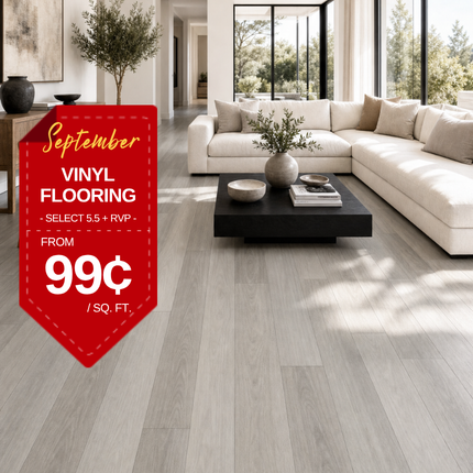 Selected 5.5mm and thicker vinyl flooring from 99 cents per sq. ft. at CasaPro