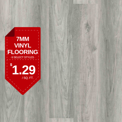 OC7007 7mm SPC vinyl flooring promotion for $1.29 per sq. ft.