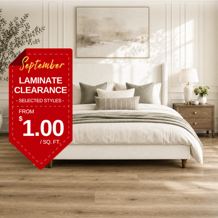 Selected laminate flooring clearance from $1.00 per sq. ft. at CasaPro
