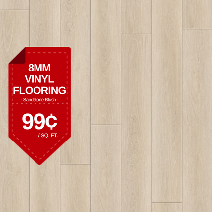 Sandstone Blush 8mm SPC vinyl flooring on sale for 99 cents per sq. ft.