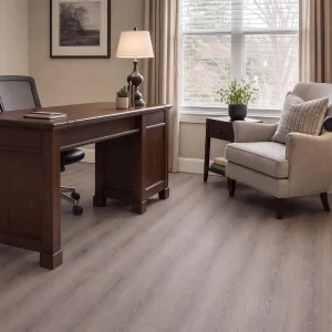Basalt Shadow NW-009 8mm SPC flooring installed in a modern home office